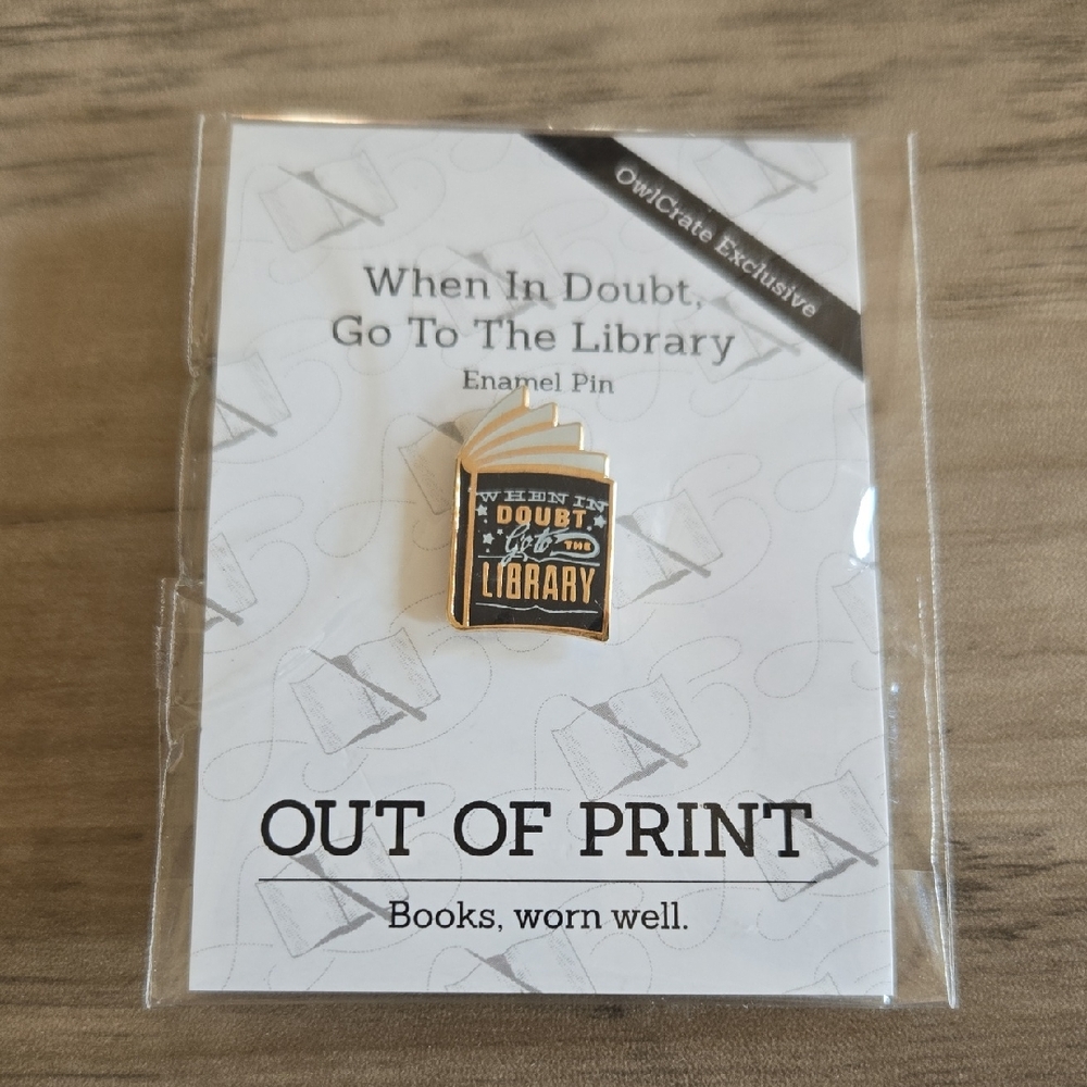 OwlCrate Exclusive Out of Print Enamel Pin